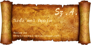 Számel Appia névjegykártya
